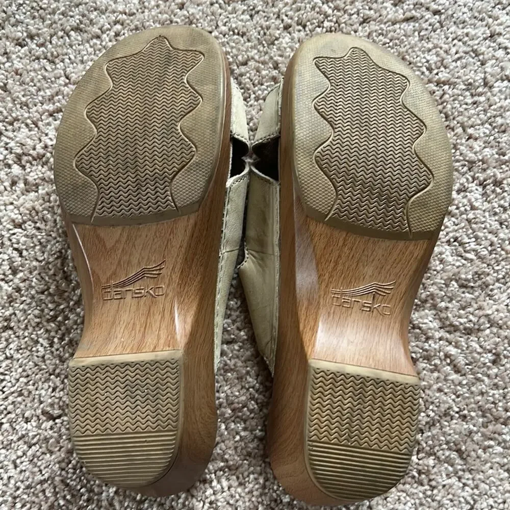 Dansko Leather Strappy Beige Slide Sandals - Size 41 - Picture 6 of 10
